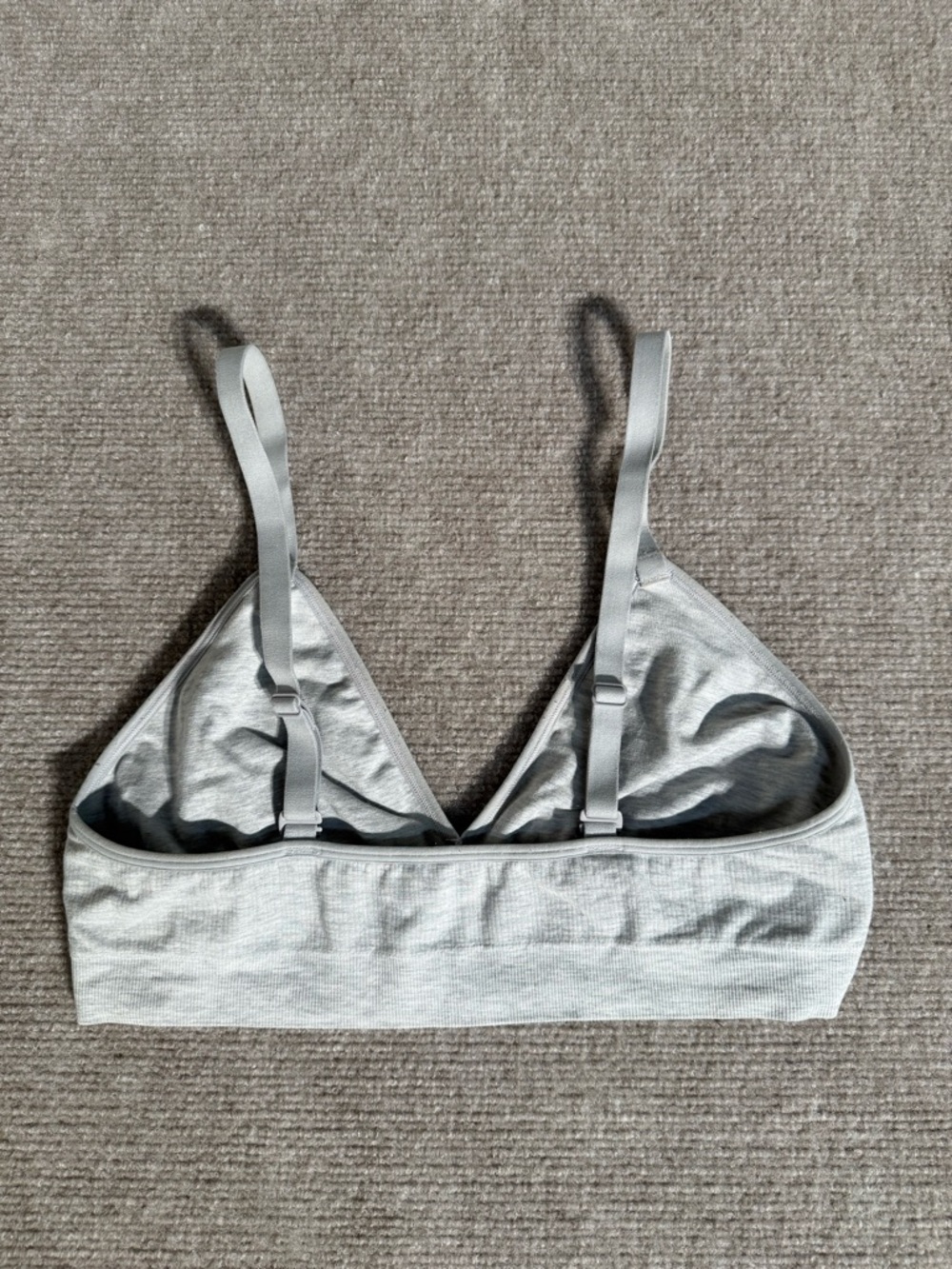 Bombas Women's Heather Gray Wireless Seamless Triangle Bralette - Medium/Large - Picture 6 of 9